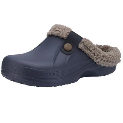 Beslip Classic Fur Lined Clogs Waterproof Winter Fuzzy Slippers for Women Men Indoor and Outdoor 11-11.5 Women/9.5-10 Men Grey